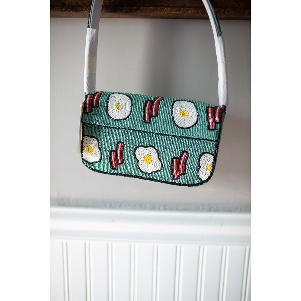 Anthropologie The Fiona Beaded Bag: Food & Drink Edition Bacon & Eggs - Picture 3 of 5